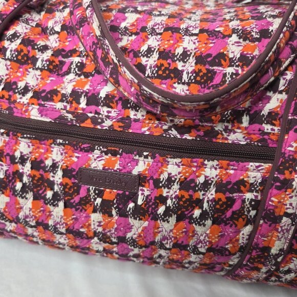 Vera Bradley Large Houndstooth Quilted Tweed Duffle Bag - Picture 9 of 13